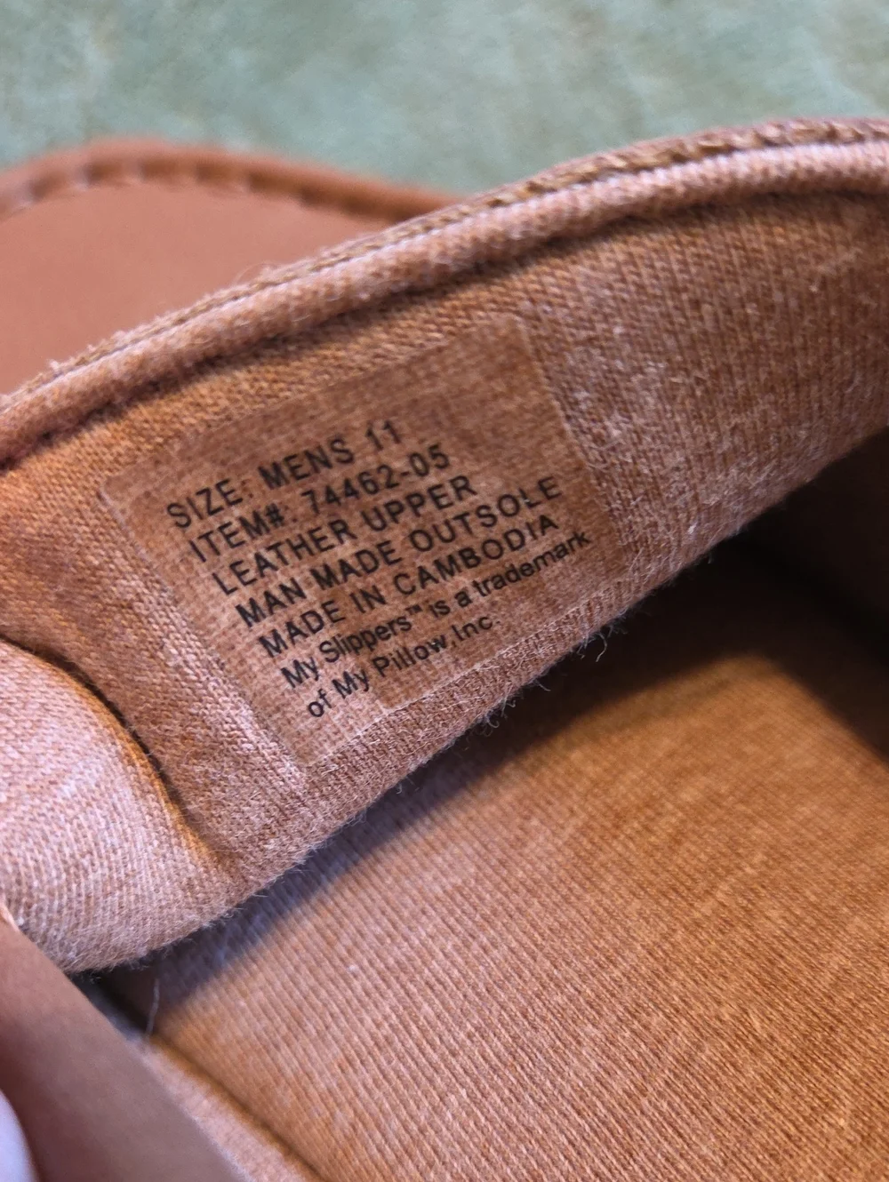 MY SLIPPER By My Pillow Men’s Casual Brown Leather Slip-On Loafers Mocassins